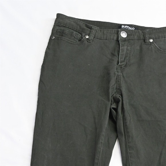 Buffalo David Bitton 2 / 26 Hope Mid Rise Skinny Dark Green Denim Womens Jeans - Picture 2 of 7